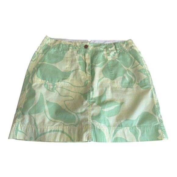 Lands' End Floral Multicolor Pockets Belt Loops Skort Women's Sz 12P - Picture 1 of 12